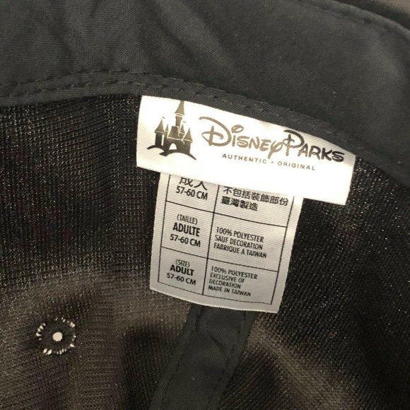 Vintage 90s Disney Parks Mickey Mouse Neon Lights Outline Black Snapback BallCap - Picture 5 of 5